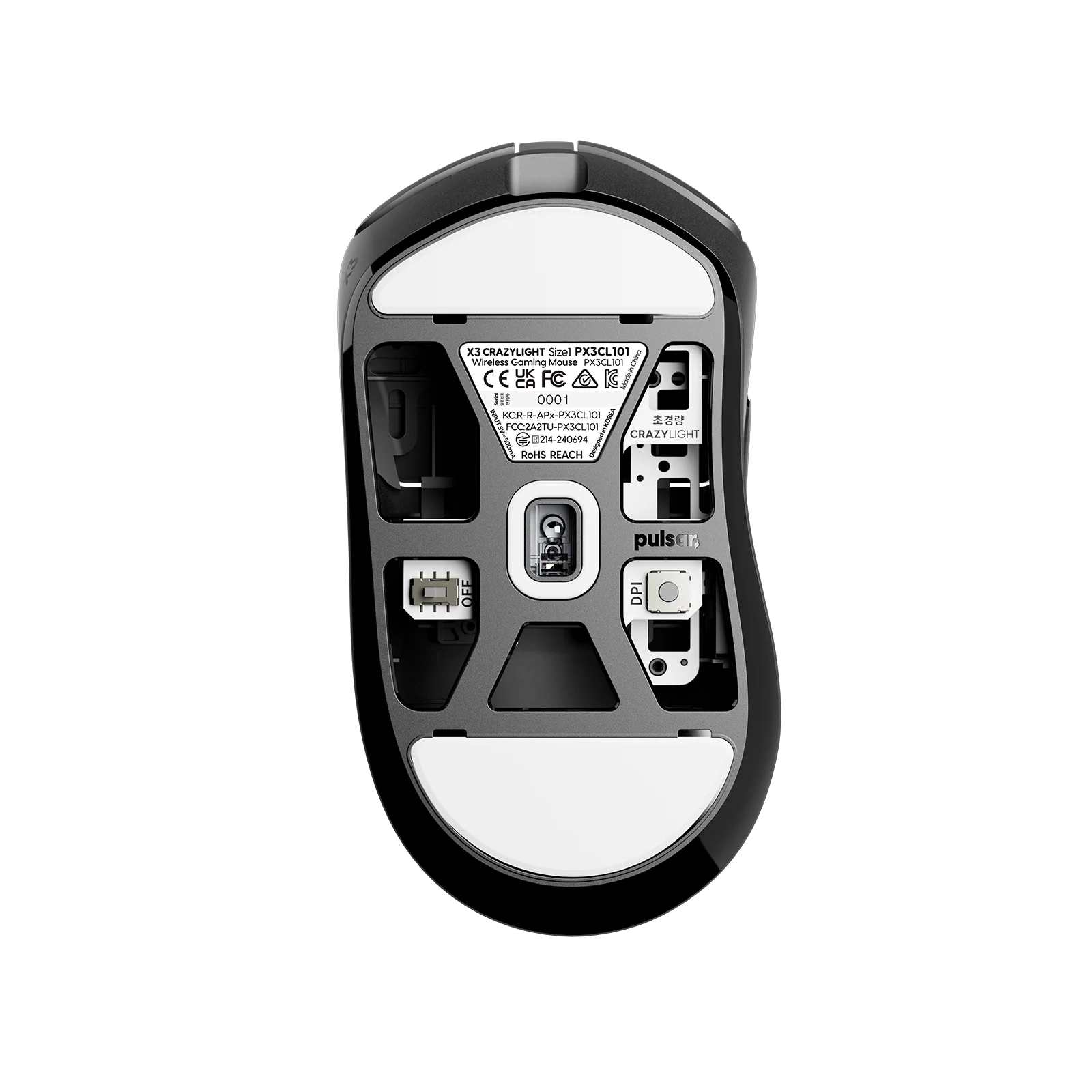 X3 CrazyLight 미디움 무선 게이밍 마우스 - Image 2